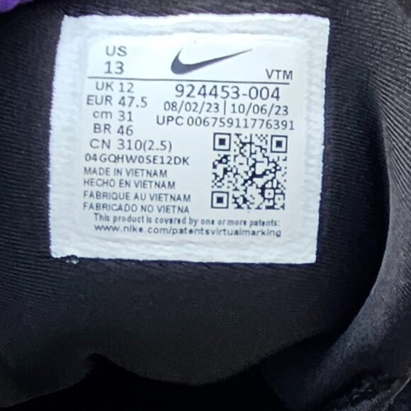 Size 13 - Nike Vapormax Plus - Triple Black Dark Gray - Picture 7 of 7